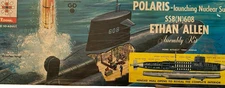 Renwal 1/200 Ethan Allen Polaris Nuclear Sub SSB(n) 608 Kit #652