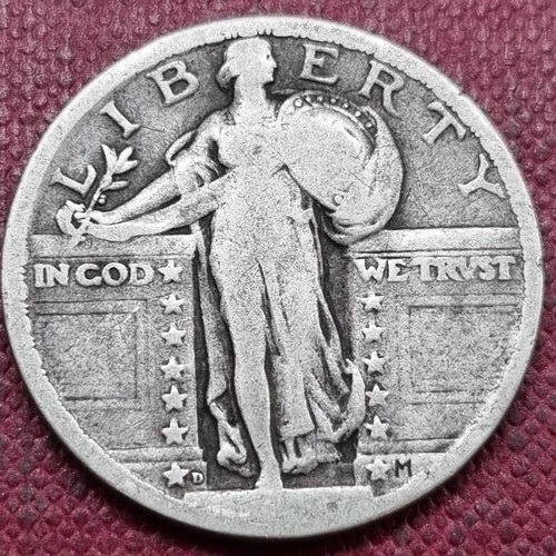 1920 D Standing Liberty Quarter 25c Denver Circulated #93066
