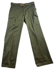 Boy Scouts Of America Mens Vintage Army Green Cargo Pants 36 With Brass Belt
