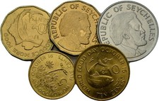 Seychelles Cents 1981 5 Piece Original Coin #ZOH50