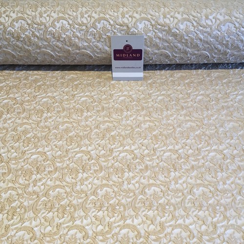 £12.99 Floral Jacquard Bridal Brocade 64" Wide Fabric Mtex MA841 - Picture 33 of 35
