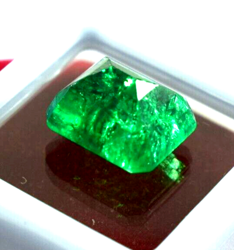 Zertifizierter natürlicher 8-10 kt grüner Smaragd im Smaragdschliff loser Edelstein für Schmuck - Bild 4 von 4