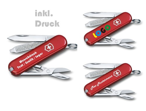 Navaja suiza Victorinox CLASSIC SD con texto deseado logotipo impresión gráfico - Imagen 3 de 10