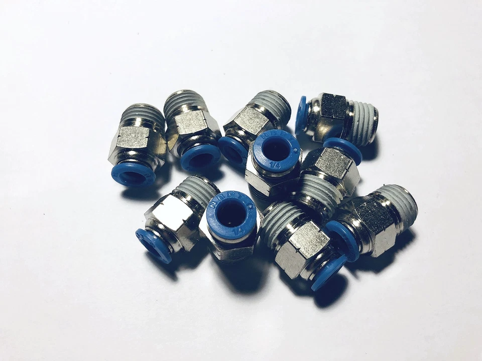 3/8 Tube x 1/4 NPT MALE ONE TOUCH FITTING Push in to Connect 5 Pcs - Image 2 of 4