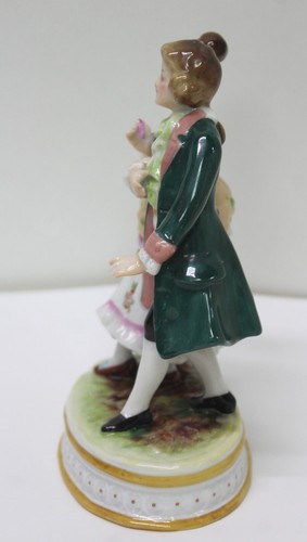Vintage Bock Wallendorf Germany Porcelain Figurine Young Couple Walking - Picture 6 of 15