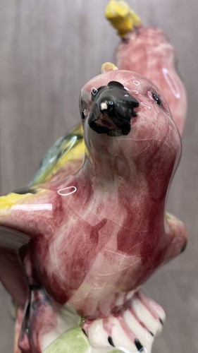 Cockatiel Birds Of Paradise Figurines MCM Stamped 76 Ceramic - Picture 10 of 16