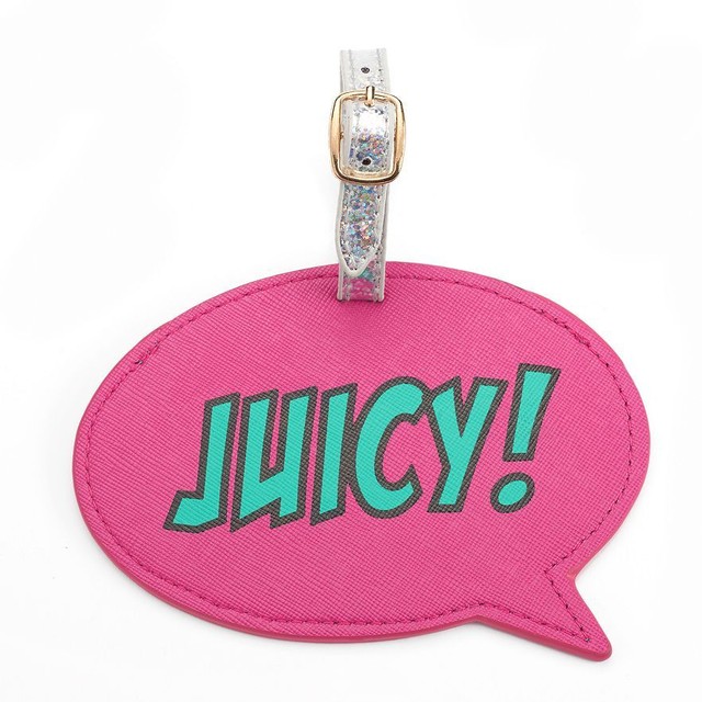 Juicy Couture Pink Designer Graphic Luggage Tag Bag Charm NEW eBay