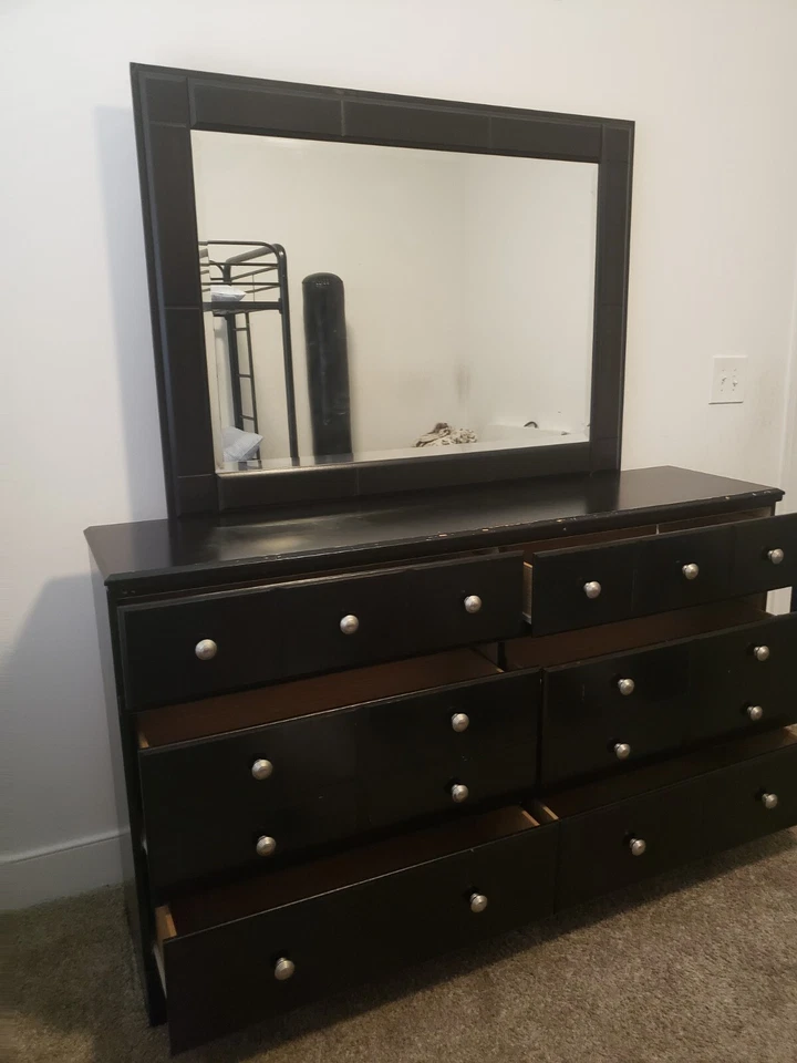 Sig. Des. by Ashley Shay Dresser & Mirror - 63″W x 15.75″D x 72.5″H Almost Black - Image 3 of 4