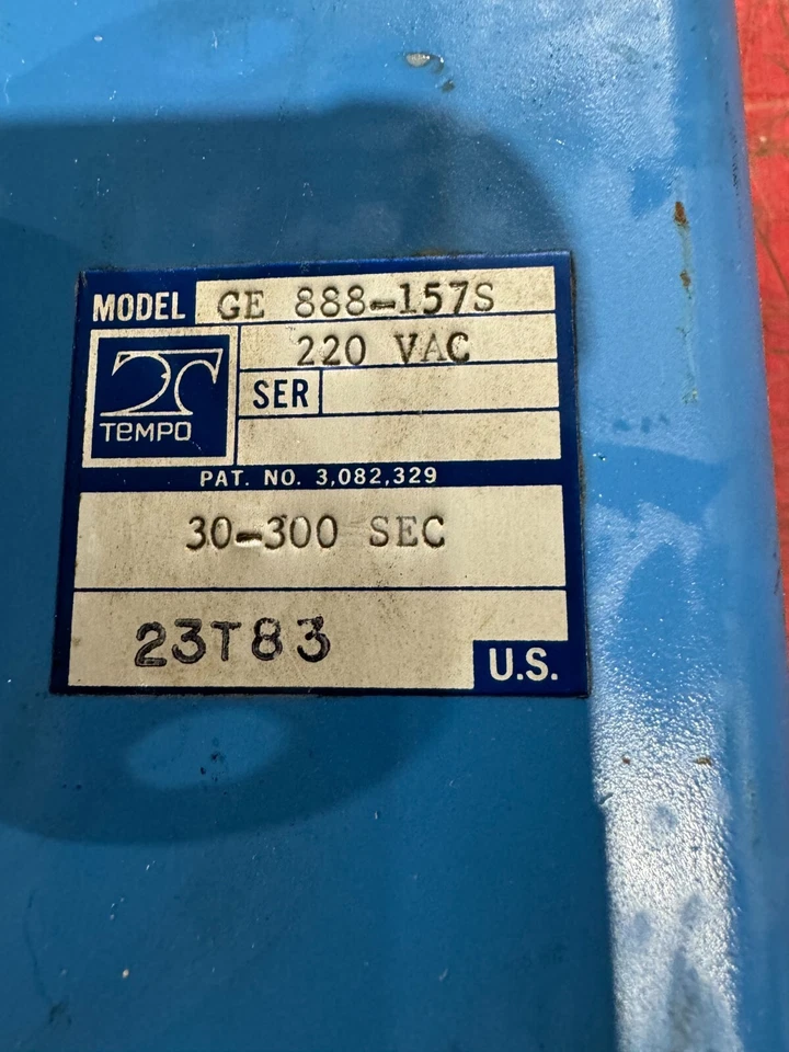 NEW SURPLUS TEMPO 220VAC. 30-300 SEC. TIMER GE 888-157S - Image 2 of 4