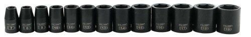13 pc 3/8" Dr. 6 POINT Metric Shallow Impact Socket Chrome Vanadium CRV Set - Picture 6 of 7