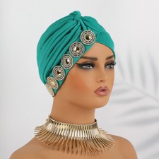Muslim Women Turban Hijab Pleated Hat Chemo Cap Hair Loss Bonnet Wrap Headwear