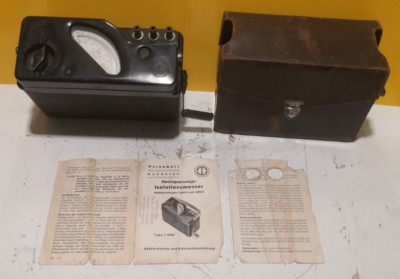 Gossen Hochspannungs-Isolationsmesser J5000 | 5000 V 2500 V | Retro | mit Tasche