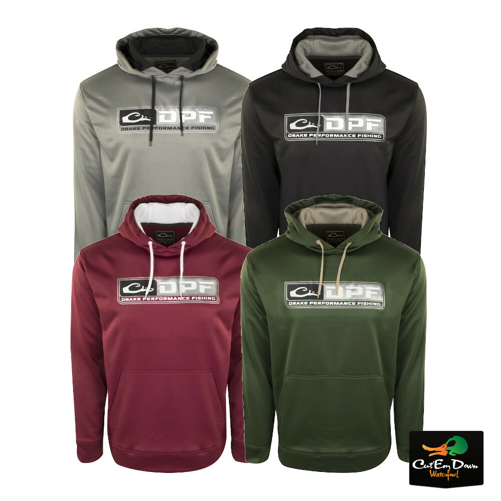 NEW DRAKE PERFORMANCE FISHING DPF LOGO HOODIE
