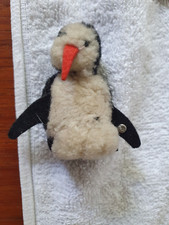 Steiff Wollminiatur Pinguin Vogel mit Knopf ohne F&auml;hnchen 6cm H&ouml;he 7390/08