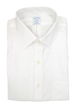 Brooks Brothers Regular Non-Iron All Cotton 16.5-36/37 Ainsley Collar White