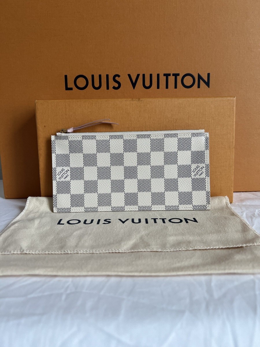 LOUIS VUITTON Felicie Pochette Insert Zip Coin Wallet Damier Azur | eBay UK