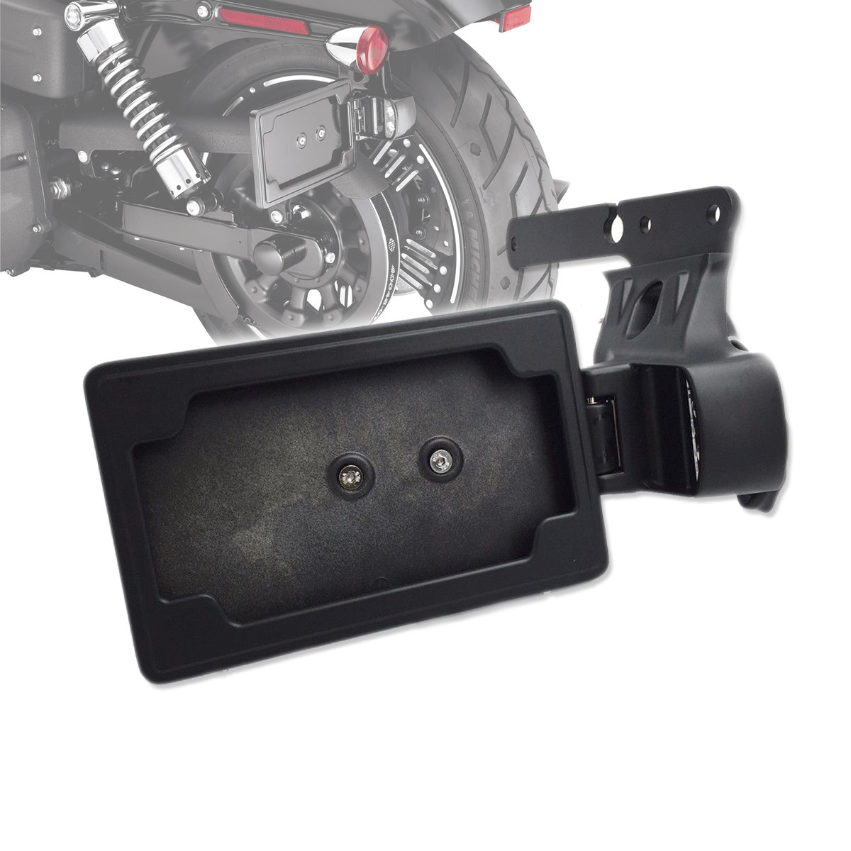 Black License Plate Kit Rear Fender Fit For Harley | eBay