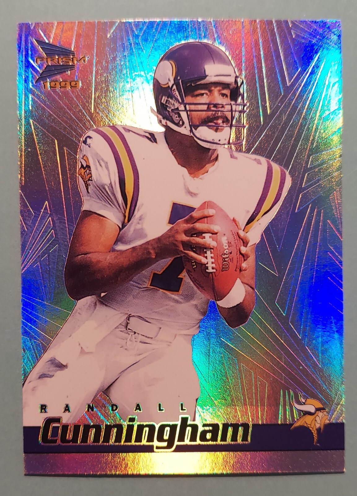 1999 Pacific Prism RANDALL CUNNINGHAM #81 Rainbow Foil Minnesota Vikings