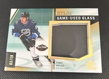 2022-23 Upper Deck SPX 2022 NHL All-Star Game-Used Glass Timo Meier 3/10 SSP