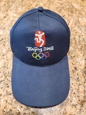 Beijing 2008 Olympics Hat - Adjustable ~ Navy ~ Summer Olympic Games ~ China 