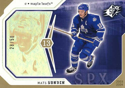 2003-04 SPx RADIANCE #93 MATS SUNDIN - x/50 - Toronto Maple Leafs