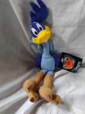 90' WB ROAD RUNNER POSABLE PLUSHロードランナー Vintage 1990s Looney Tunes Roadrunner Stuffy Stuffed Plush