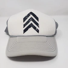 Chevron Mesh Rope Trucker Hat Cap Snap Back Decky White Black Gray