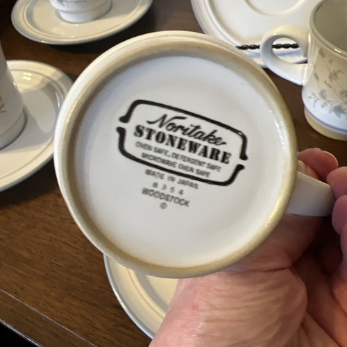 Vtg Noritake Woodstock 8354 set of 4 cups and saucers - Picture 3 of 6