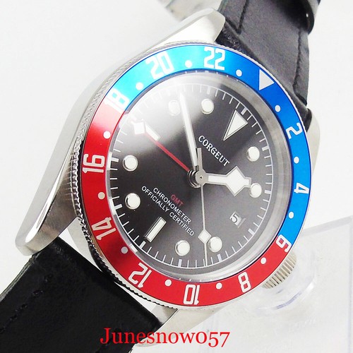 CORGEUT 41mm GMT Men's Watch Sapphire Glass Automatic Watch Luminous Hands - Picture 2 of 4