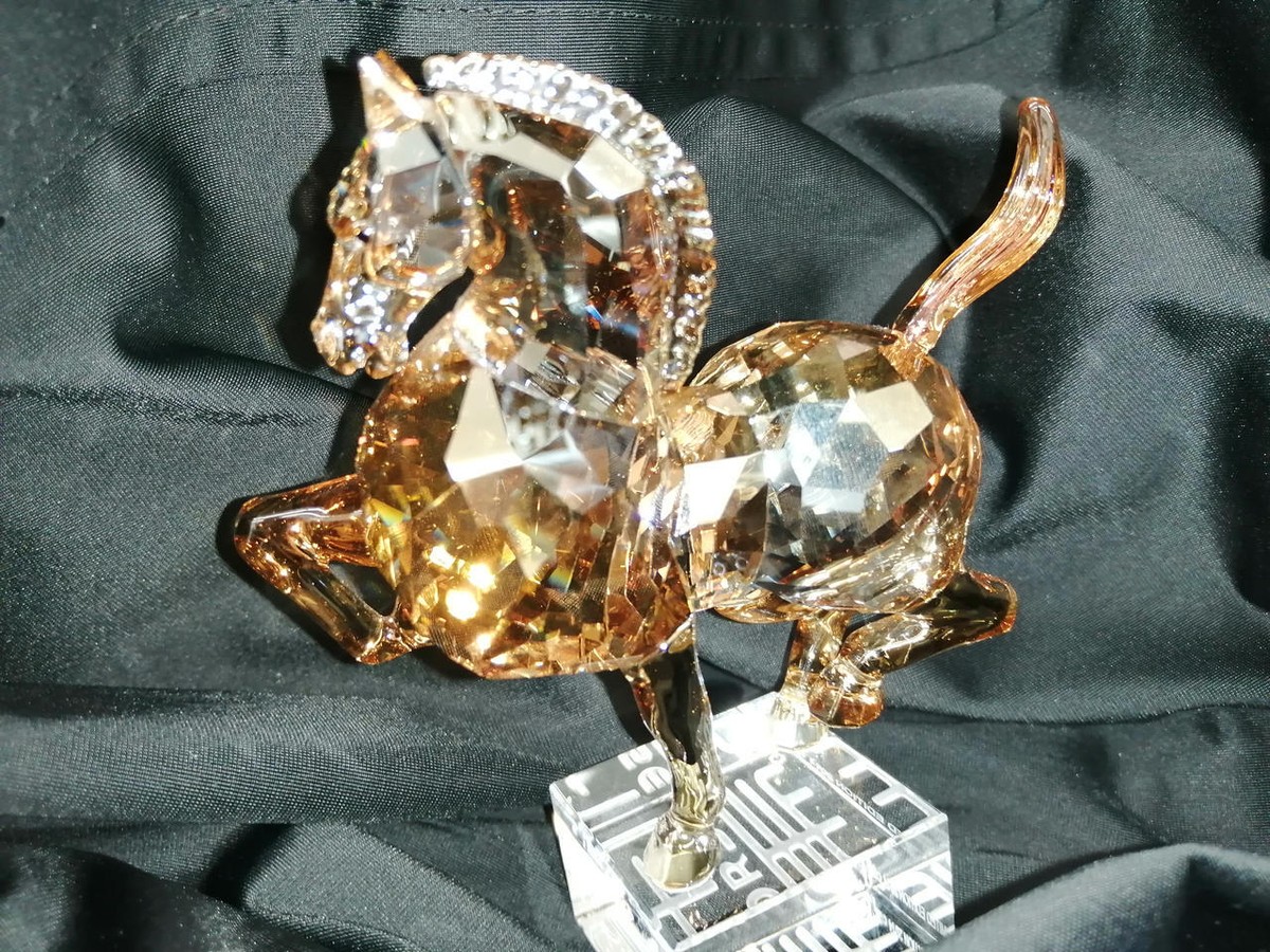 SWAROVSKI statue figure ZODIAC HORSE GOLD interior oxed used | eBay