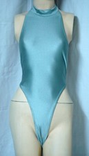 BNWT Grey Thong Spandex Leotard for Women Size 10 Medium