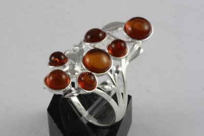 Bague Argent 925 Feuillage d'Ambre LES POULETTES
