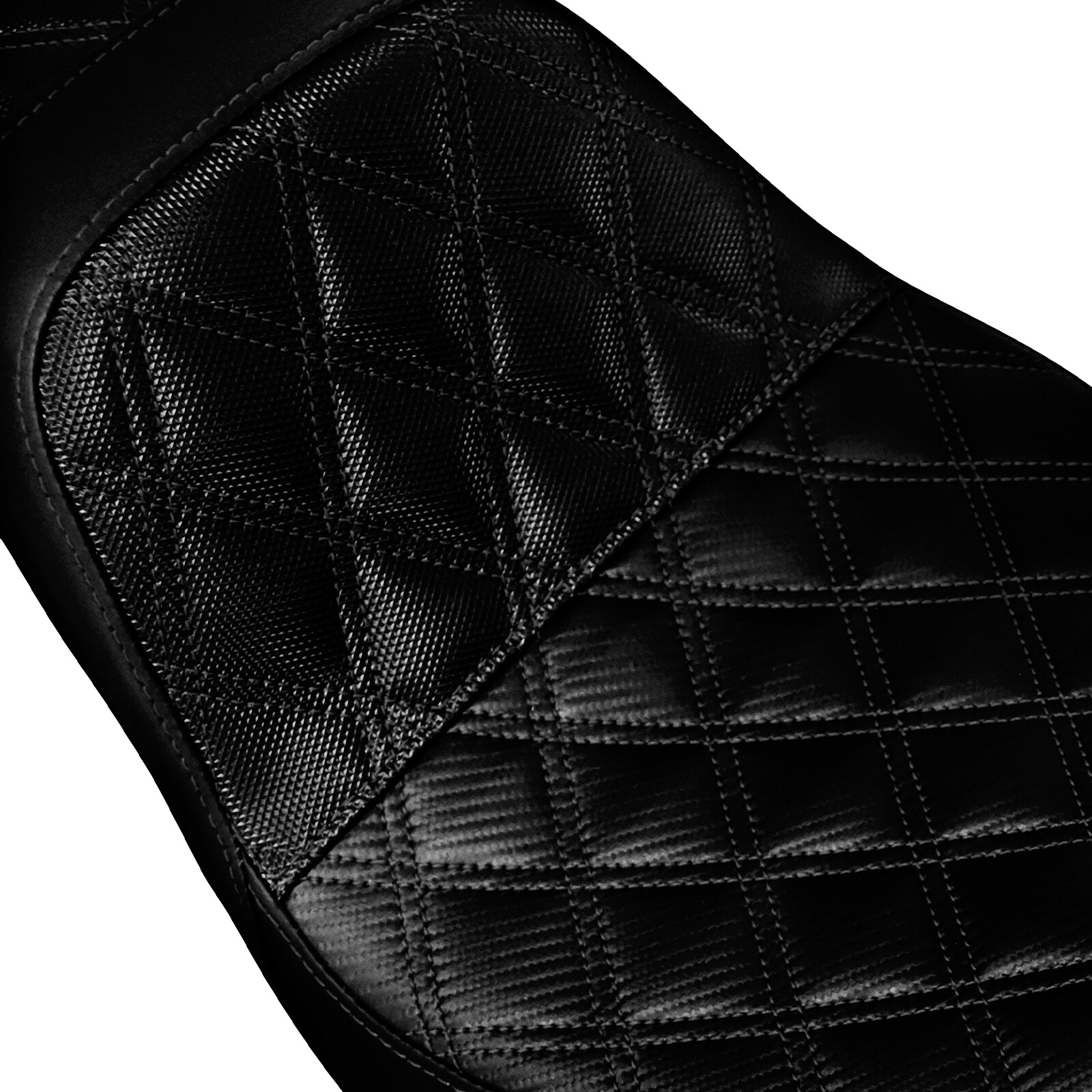 Black Driver Passenger Gel Seat For Harley 06-2017 Dyna Low Rider Street Fat Bob