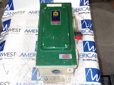 Square D HU361AWK 30 Amp 600 Volt Non Fused 3R Rainproof Disconnect -Tested D543
