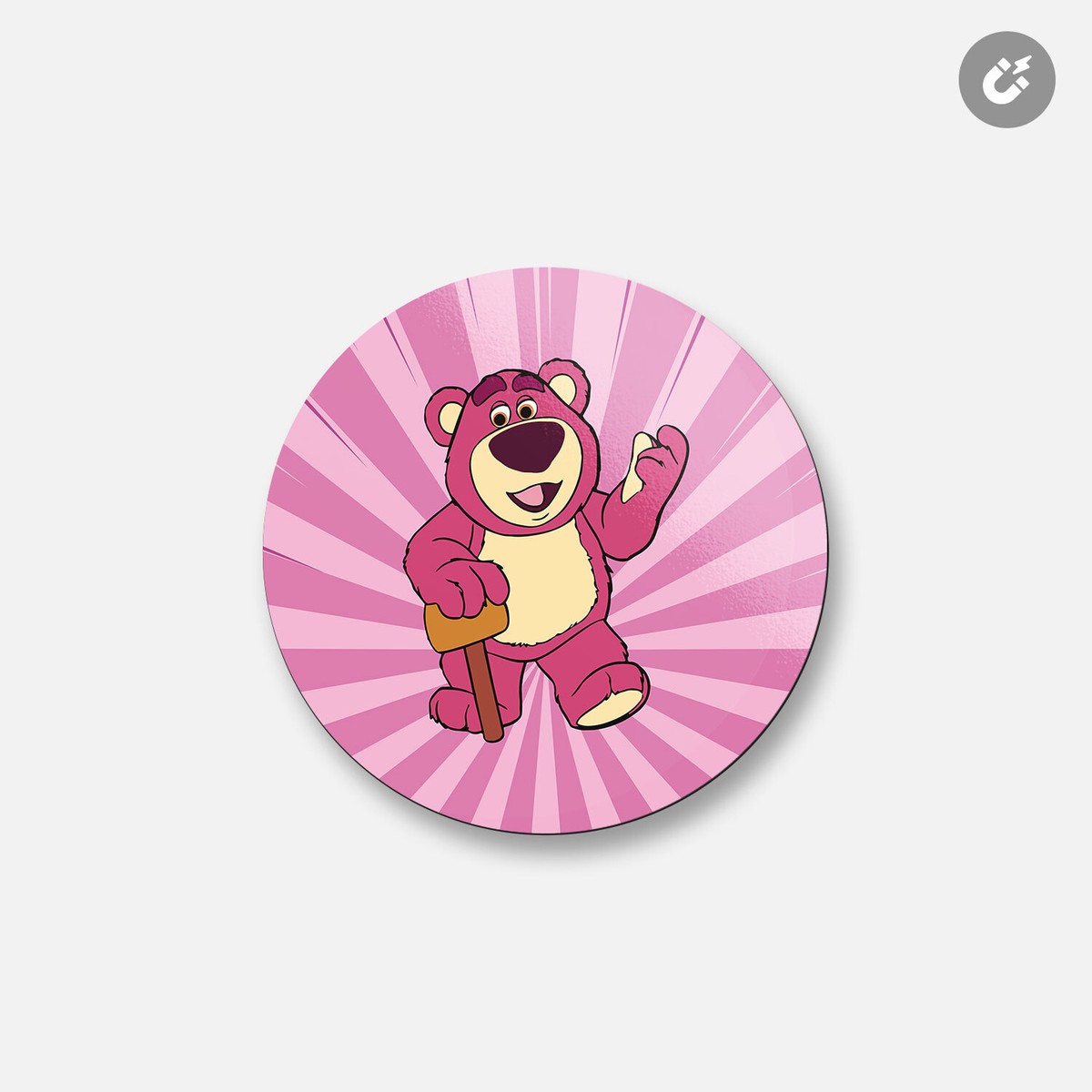 Toy Story Cartoon Lotso 4'' X 4'' Round Decorative Magnet