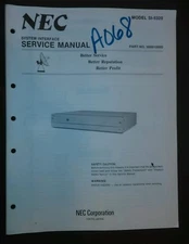 Nec si 5320 service manual repair book schematic system interface original
