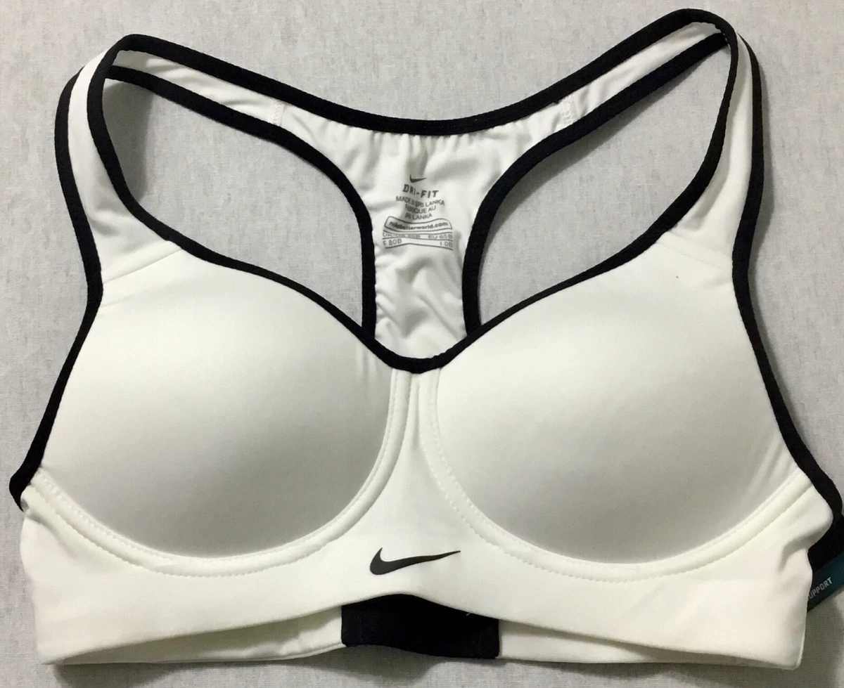 women Nike Pro Rival Sports Bra 620277 White Size 30B