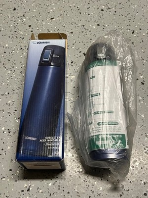 Zojirushi Stainless Steel Mug Thermos, 16oz, Smoky Blue - NEW