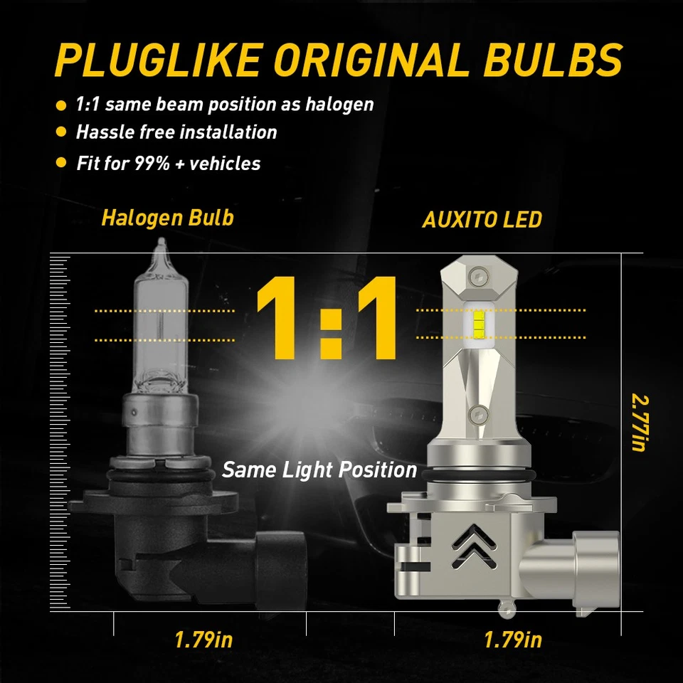 For 2007 2008-2013 GMC Sierra 1500 6x LED Headlights + Fog Light Bulbs Combo Kit - Image 2 of 4