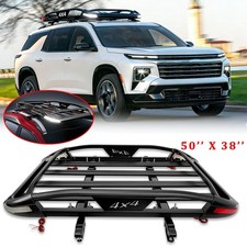 For Chevy Traverse 2018-25 Roof Rack Luggage Cargo Basketcross Bars Wled Light For Chevy Traverse 2018-25 Roof Rack Luggage Cargo Basketcross Bars Wled Light