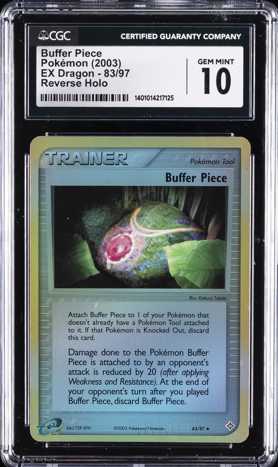 2003 POKÉMON EX DRAGON REVERSE HOLO #83/97 BUFFER PIECE CGC 10 GEM MINT