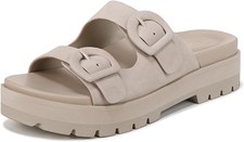 Vionic Women's Capitola Platform Sandal Oatmeal Beige Leather 5M