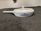 Vintage Corning Ware P-83-B Cornflower Blue Skillet with Pyrex P-83-C Lid