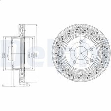 2X Disco de freno DELPHI BG4142C para MERCEDES-BENZ CLASE C (W204) 1.6 2008-2014