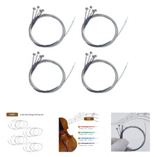 Violin Strings Full Size 4/4 Steel Core G D A E Medium Gauge Nickel Plated