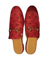 Gucci Ghost Princetown Horsebit Slipper Mule Red Leather GG Men’s US 7