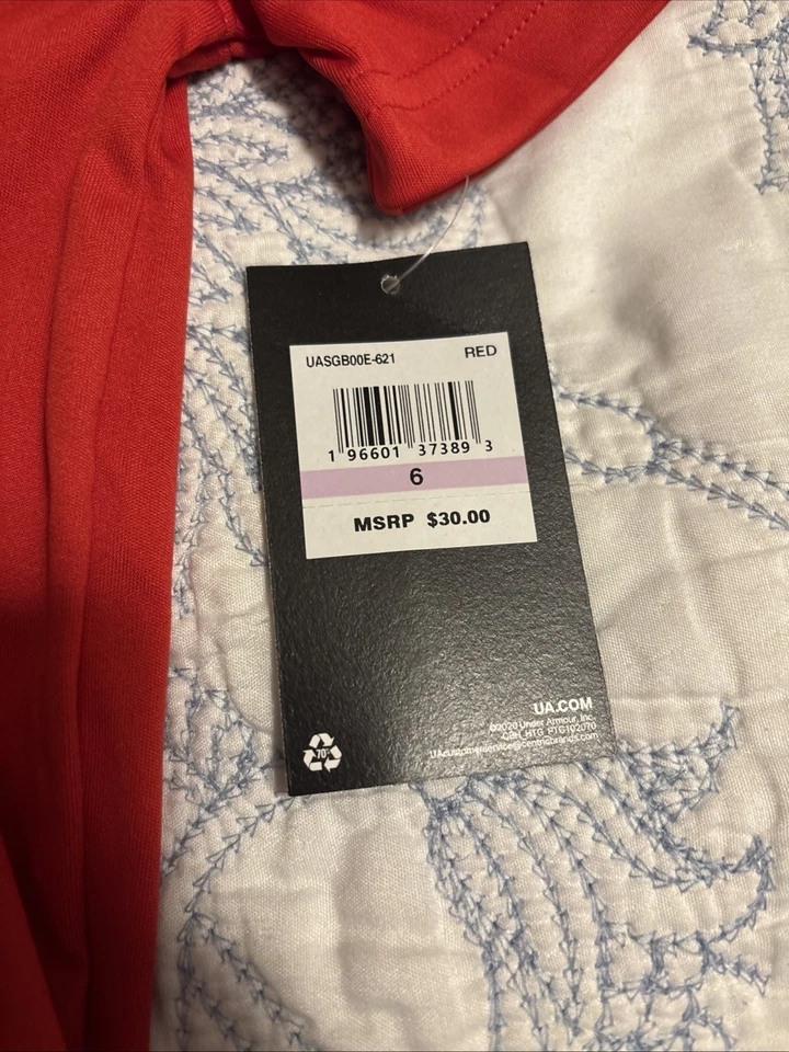 Under Armour рубашка-поло ребенка ясельного возраста мальчика 6 красный логотип коротким рукавом спортивный воротник - Изображение 2 из 4