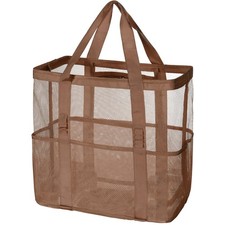 Beach Bag - Large Beach Bags for , Mesh Tote Bag with Multi Functional Pocket...