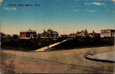 Victoria Park Regina Saskatchewan Canada Vintage Postcard Made in Germany