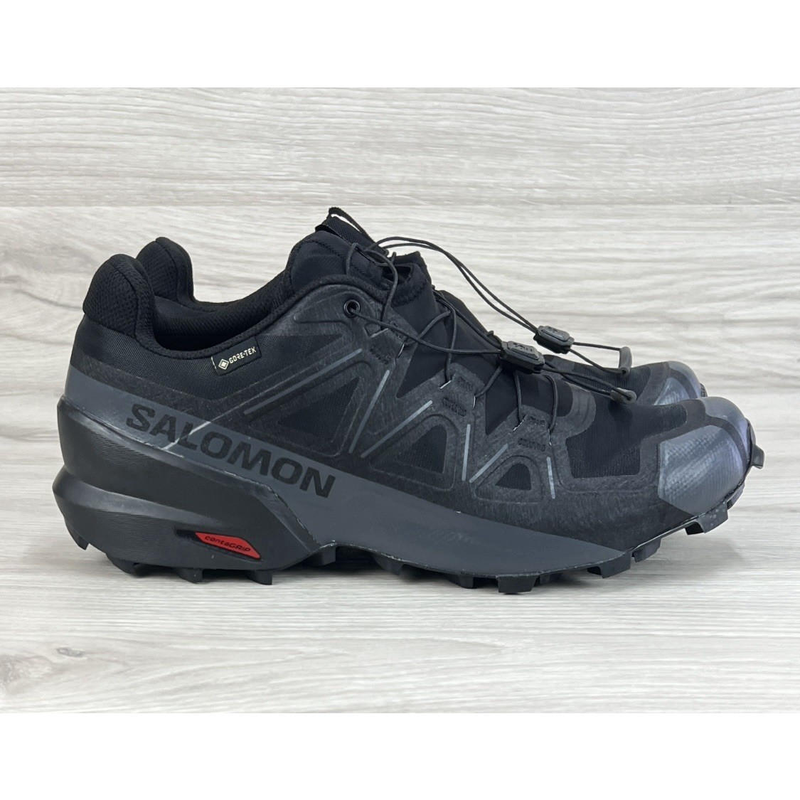Salomon Speedcross GTX nero grigio nby Gore Tex trail escursionismo corsa uomo taglia 11